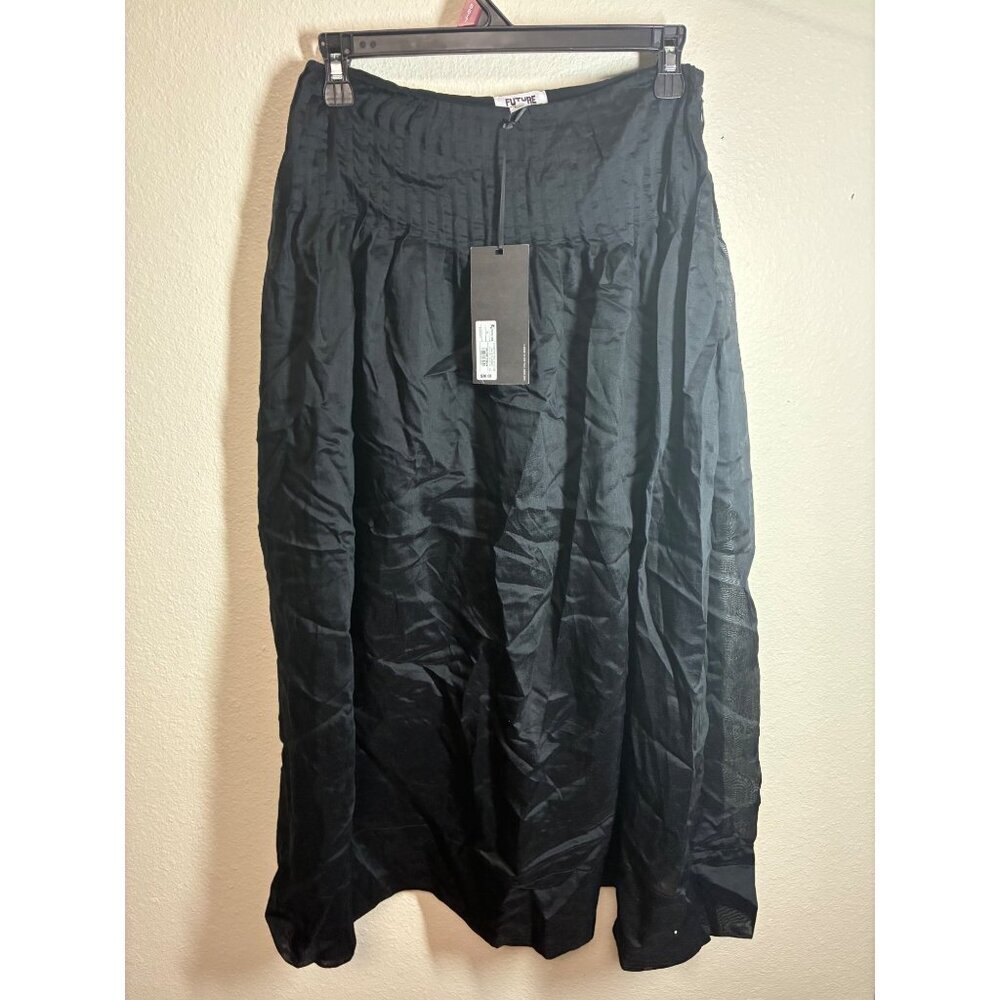 NWT Future Collective Maxi Skirt Business Casual Black Size 0
